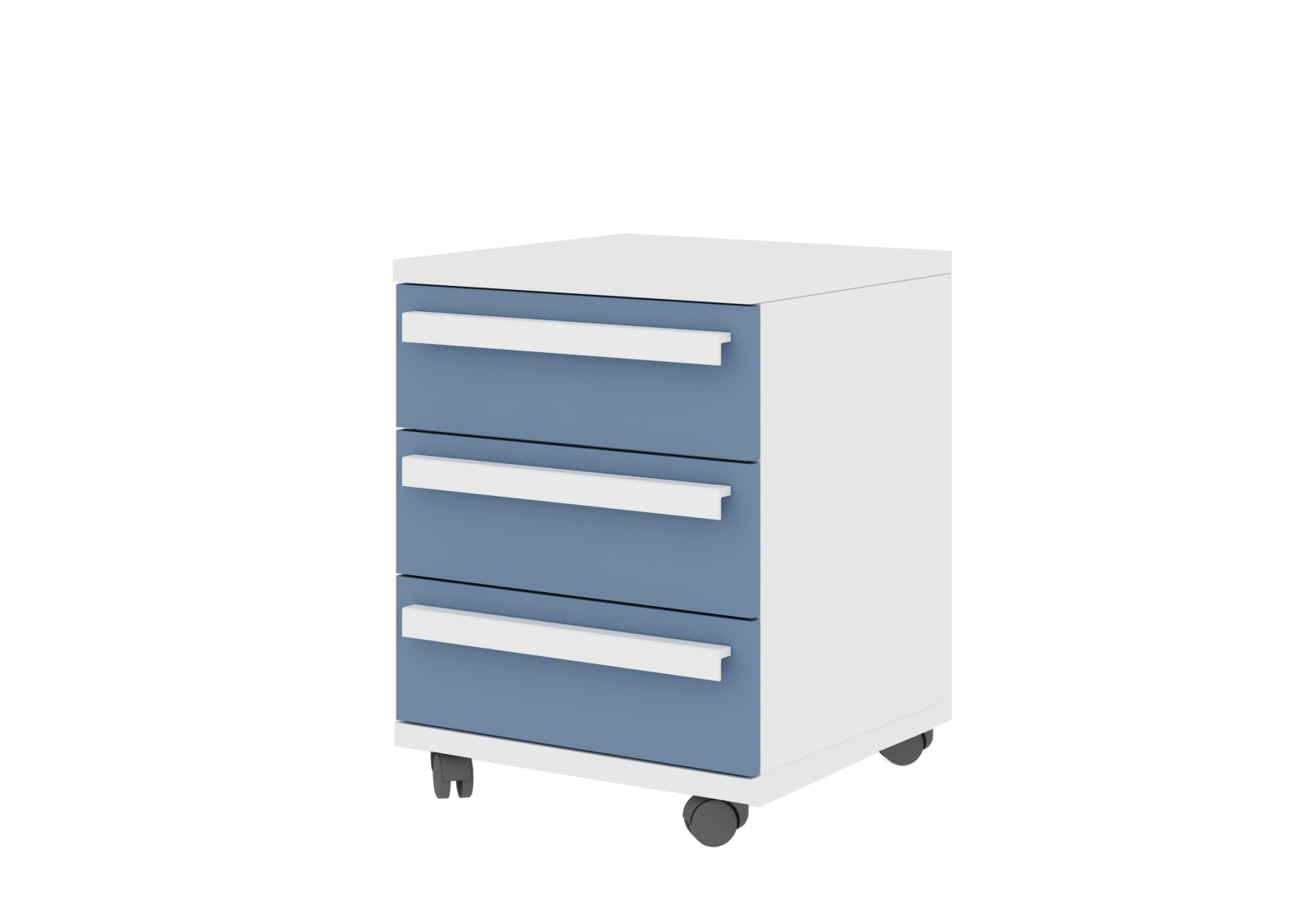 Nightstand 3 drawers white + colours Bo0 - TAr
