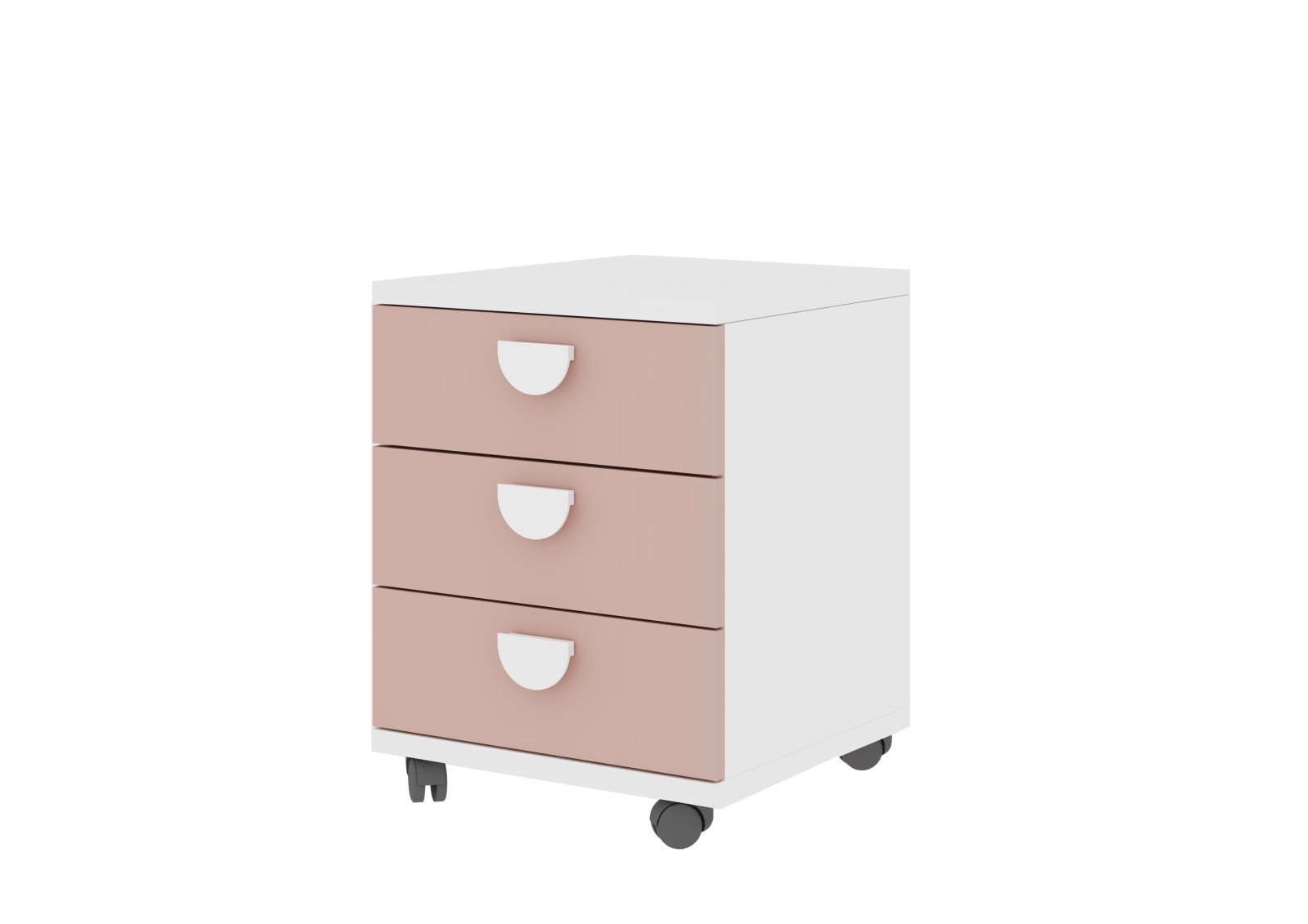 Nighstand 3 drawers white + colours Bo0 - MH